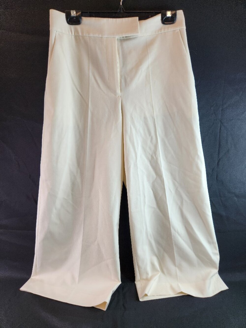 Club Monaco Wide Leg Cropped Pants Womens Size 6 Cream